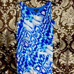 Light blue and white ruffles dress